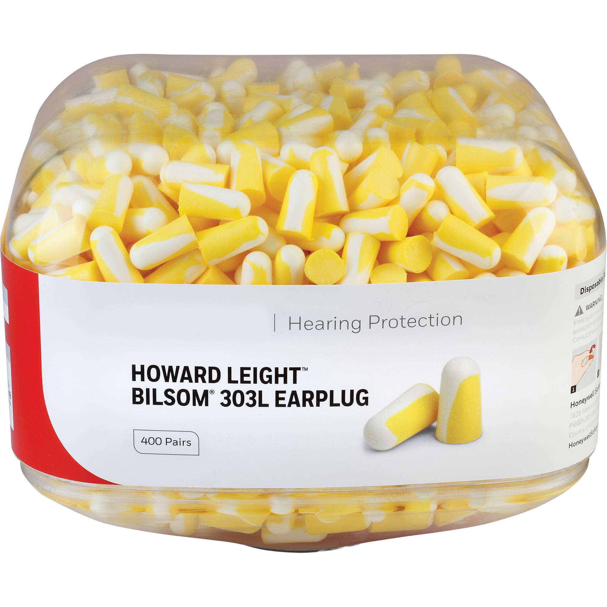Howard Leight 303S 2x Canister Pre-Filled Small Ear Plugs (800 pairs total | SLC80 22dB, Class 4)