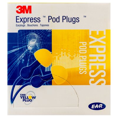 Box - 3M™ E-A-R™ Express Assorted Uncorded Earplugs (Pillow Pack | 100 Pairs | SLC80 19dB, Class 3)