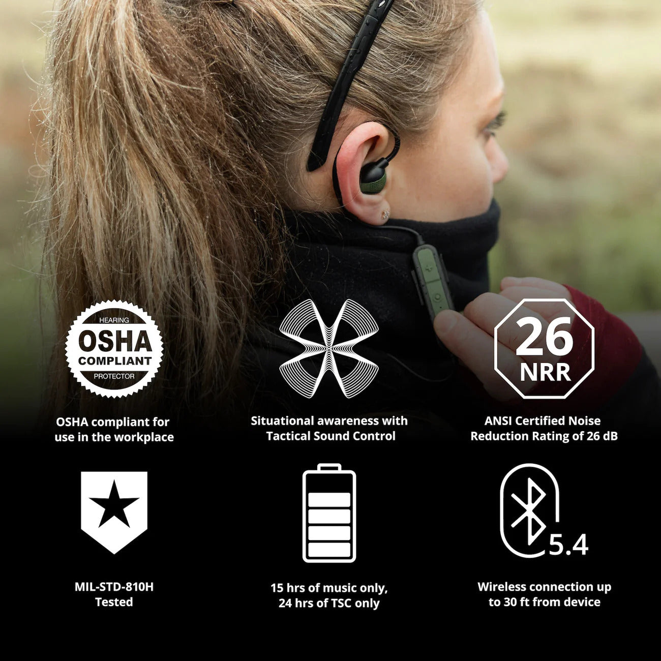 ISOtunes Sport ADVANCE BT 2.0 Earbuds (NRR 26)