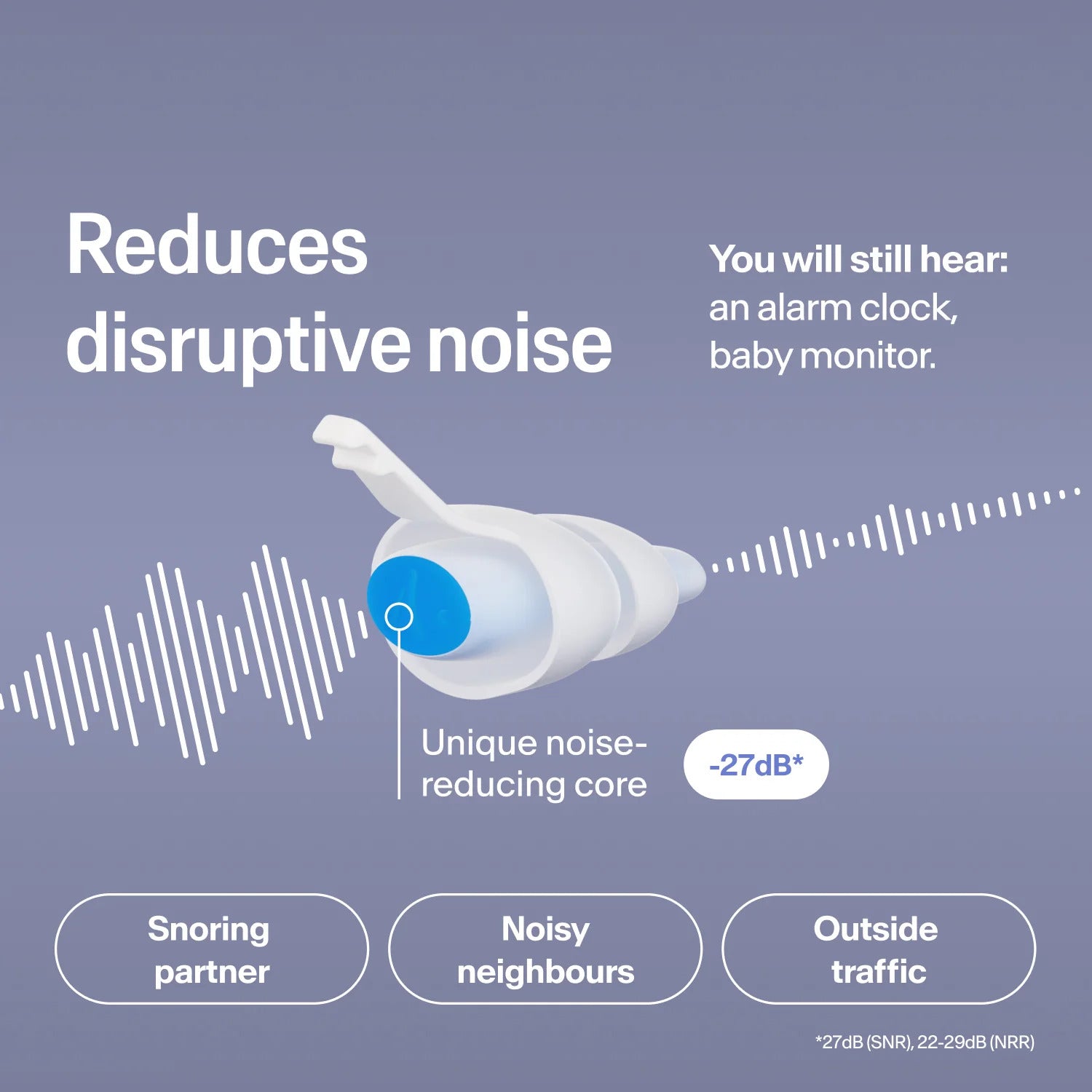 Alpine SleepDeep Reusable Sleeping Earplugs