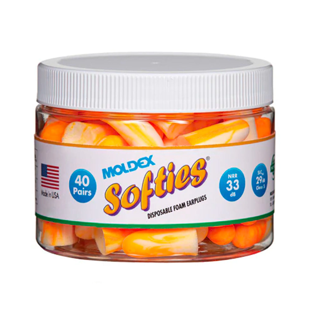 Moldex Softies® Multicoloured Foam Uncorded Ear Plugs (40 Pair Canister | SLC80 29dB, Class 5)