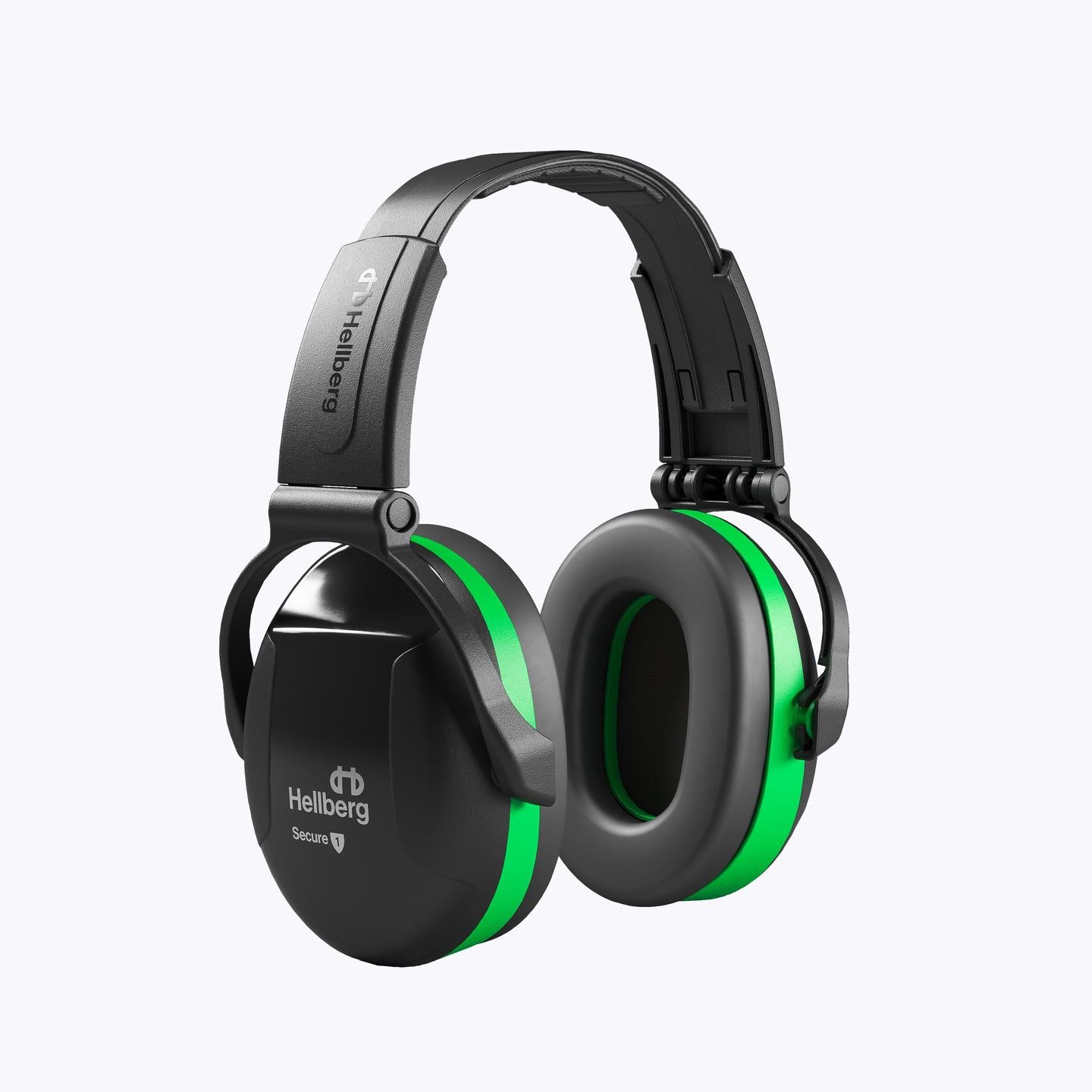 Hellberg® Secure S1F Green Foldable Earmuffs (SNR 27)