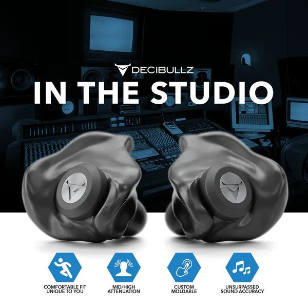 Decibullz Custom Molded Professional High-Fidelity Filter Earplugs