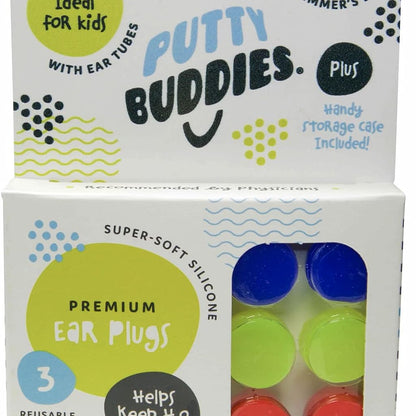 Putty Buddies™ Original Swimming Ear Plugs for Kids (3 Pair Pack)