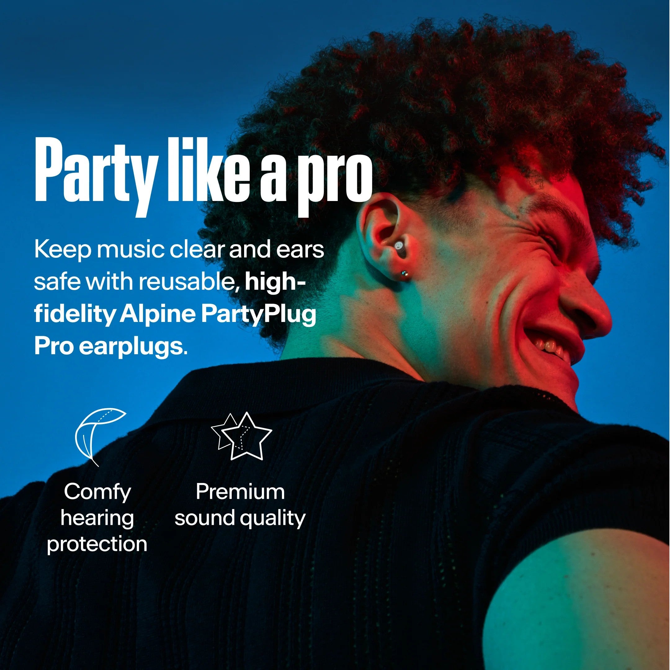Alpine Partyplug Pro™ Music Earplugs