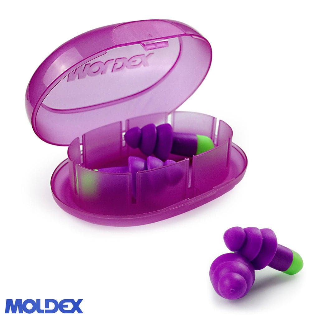 Box - Moldex® Rockets® Reusable Uncorded Earplugs w/ Carry Case (50 Pairs | SLC80 24dB, Class 4)