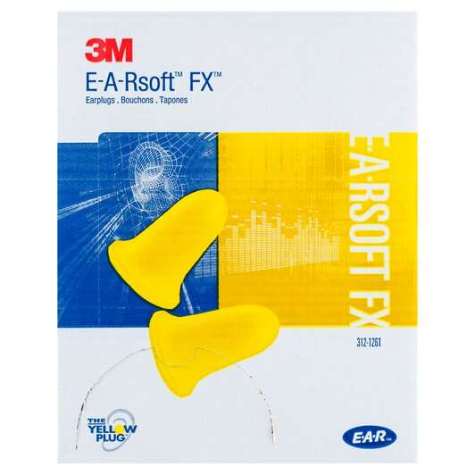 Box - 3M™ E-A-Rsoft™ FX™ Uncorded Ear Plugs (200 Pairs | SLC80 26dB, Class 5)