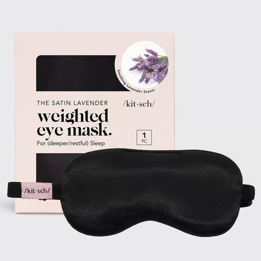 Kitsch Lavender Weighted Satin Eye Mask