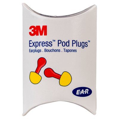 Box - 3M™ E-A-R™ Express Assorted Uncorded Earplugs (Pillow Pack | 100 Pairs | SLC80 19dB, Class 3)