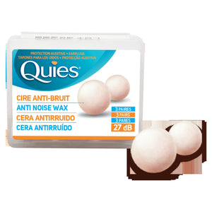 Quies Boules Moldable Wax and Cotton Ear Plugs (pack of 3 pair)