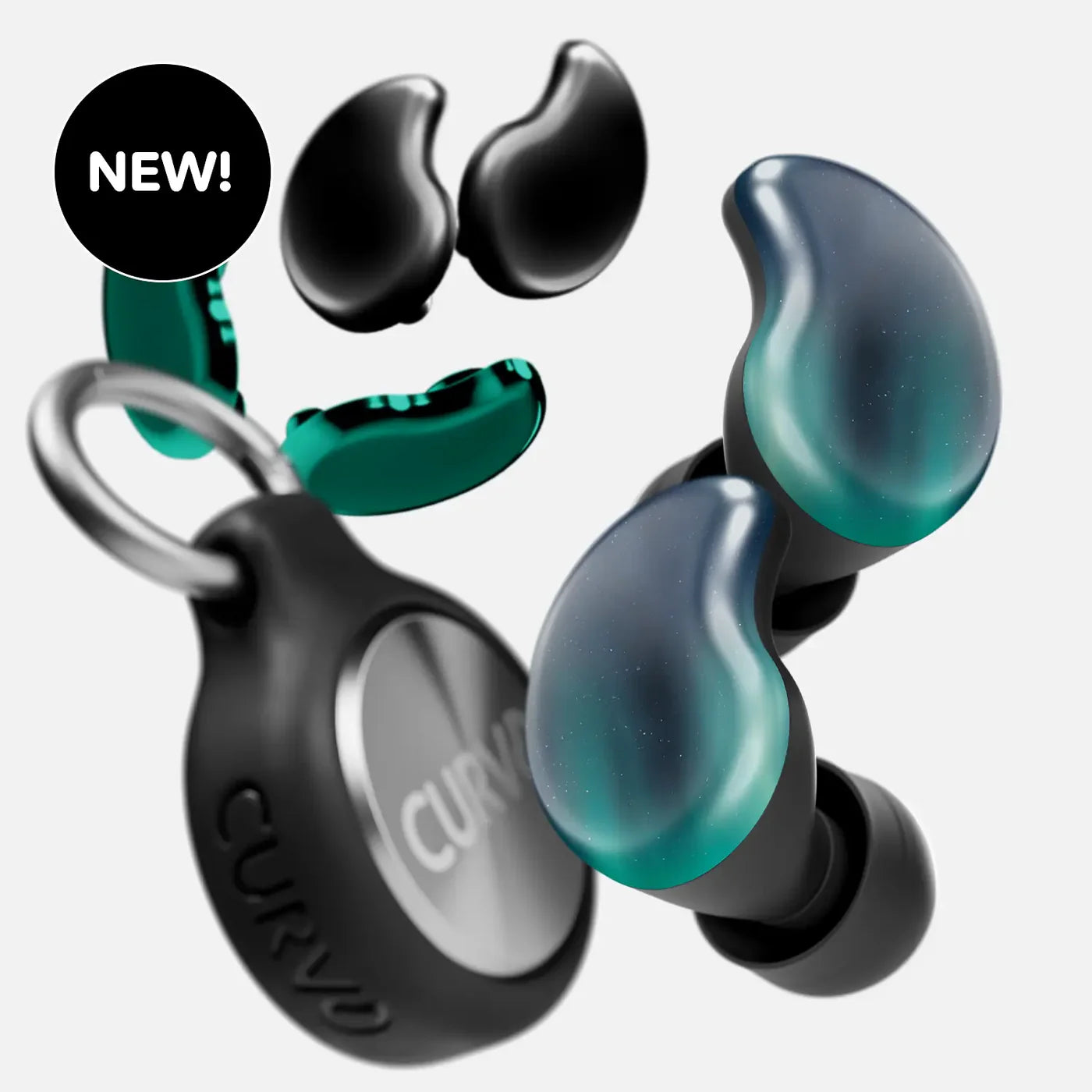 CURVD CLIQ™ Earplugs With Swappable Covers