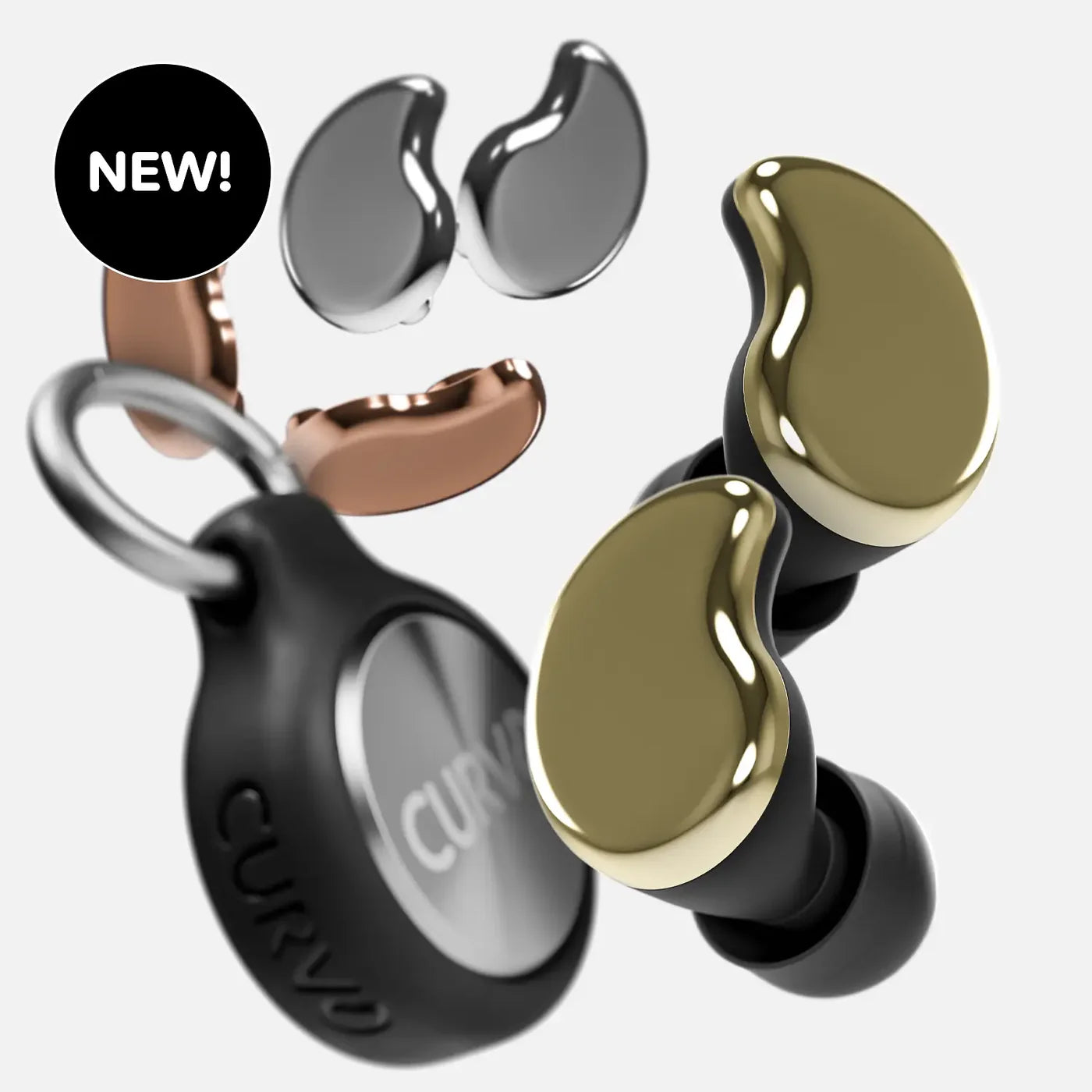 CURVD CLIQ™ Earplugs With Swappable Covers