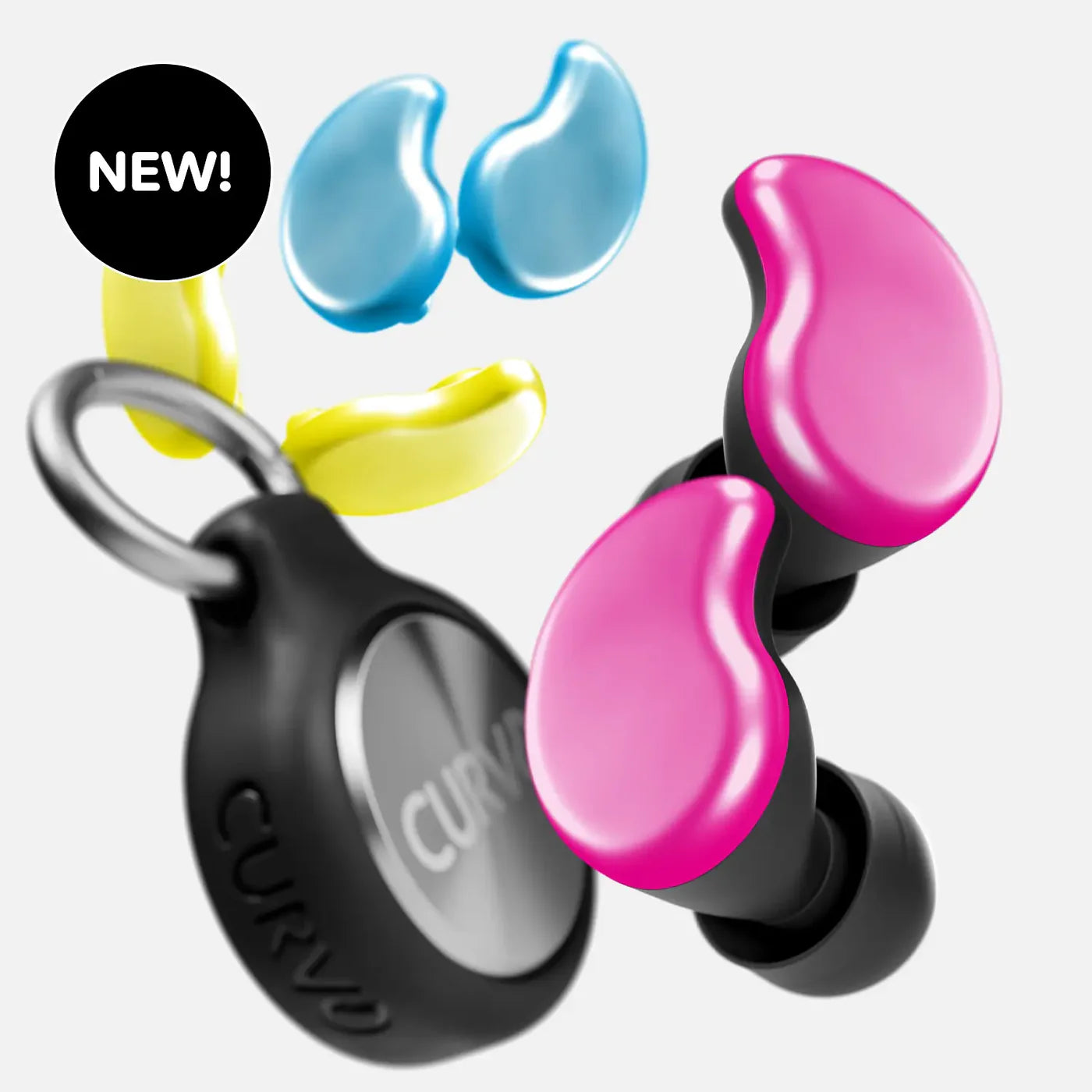 CURVD CLIQ™ Earplugs With Swappable Covers