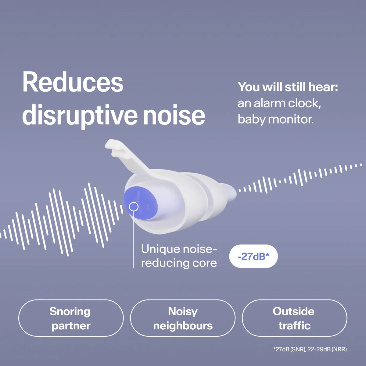 Alpine SleepDeep Reusable Sleeping Earplugs
