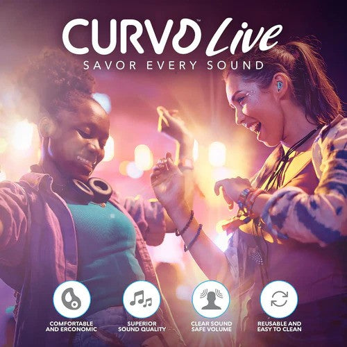 CURVD Live™ Earplugs for Live Music and Events