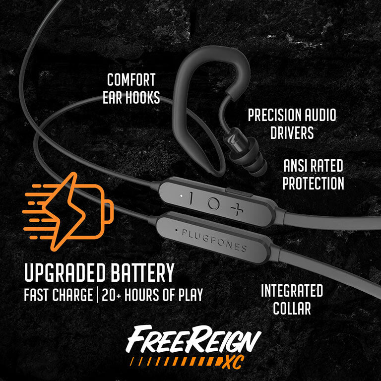 Plugfones FREEREIGN™ XC Earplug Headphones (NRR 27/31)
