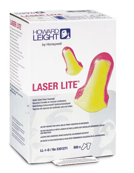 Howard Leight Laser Lite Uncorded Earplug Dispenser Refill Box (500 Pairs | SLC80 25dB, Class 4)