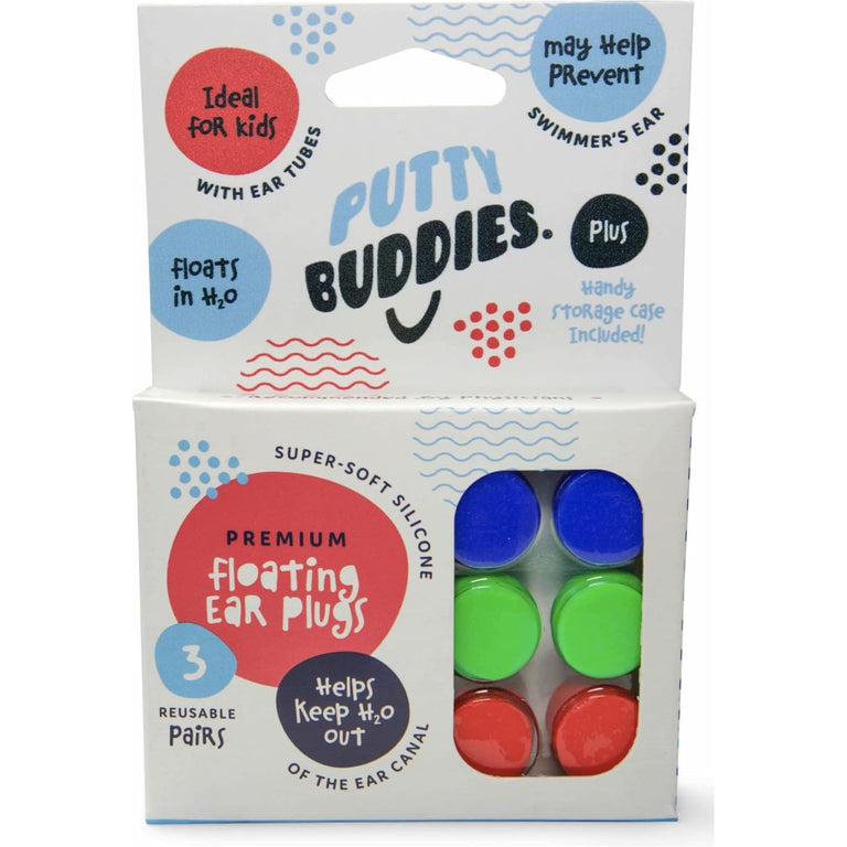 Putty Buddies™ Floating Swimming Ear Plugs for Kids (3 Pair Pack)