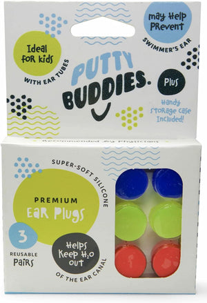 Putty Buddies™ Original Swimming Ear Plugs for Kids (3 Pair Pack)
