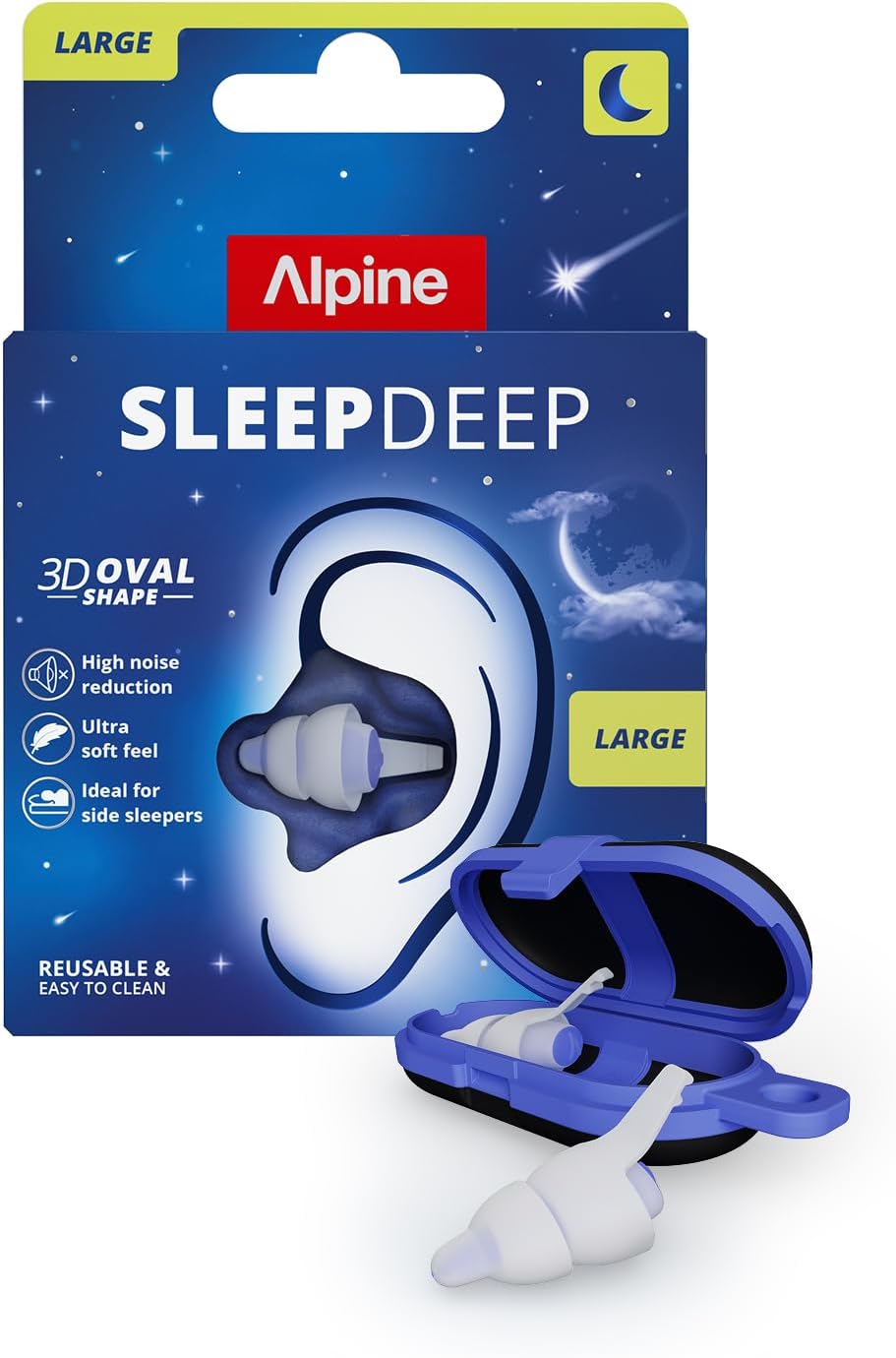 Alpine SleepDeep Reusable Sleeping Earplugs