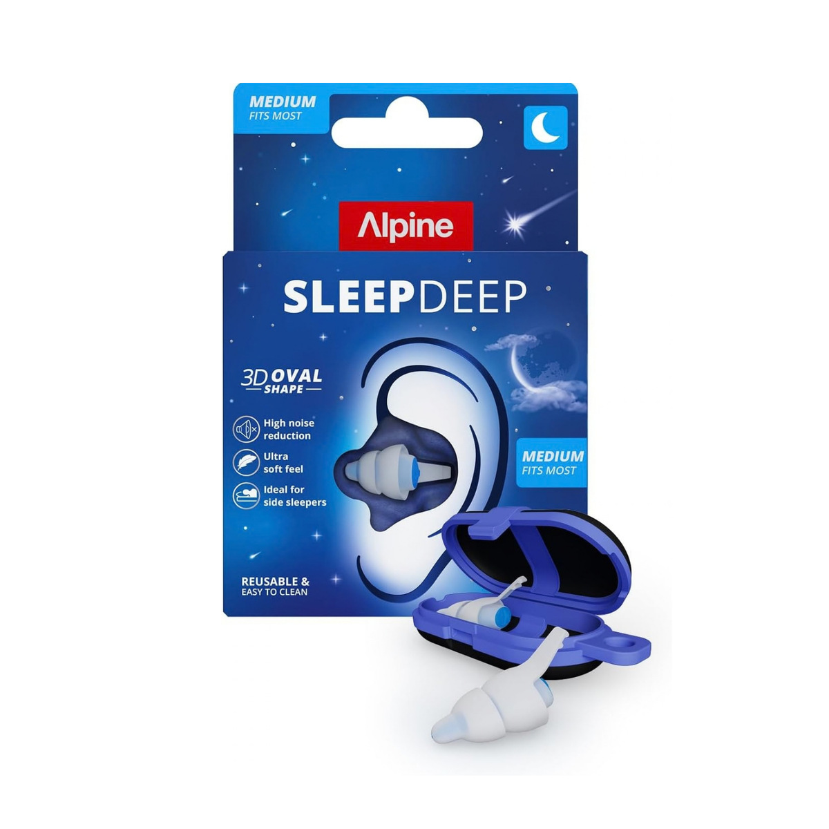 Alpine SleepDeep Reusable Sleeping Earplugs