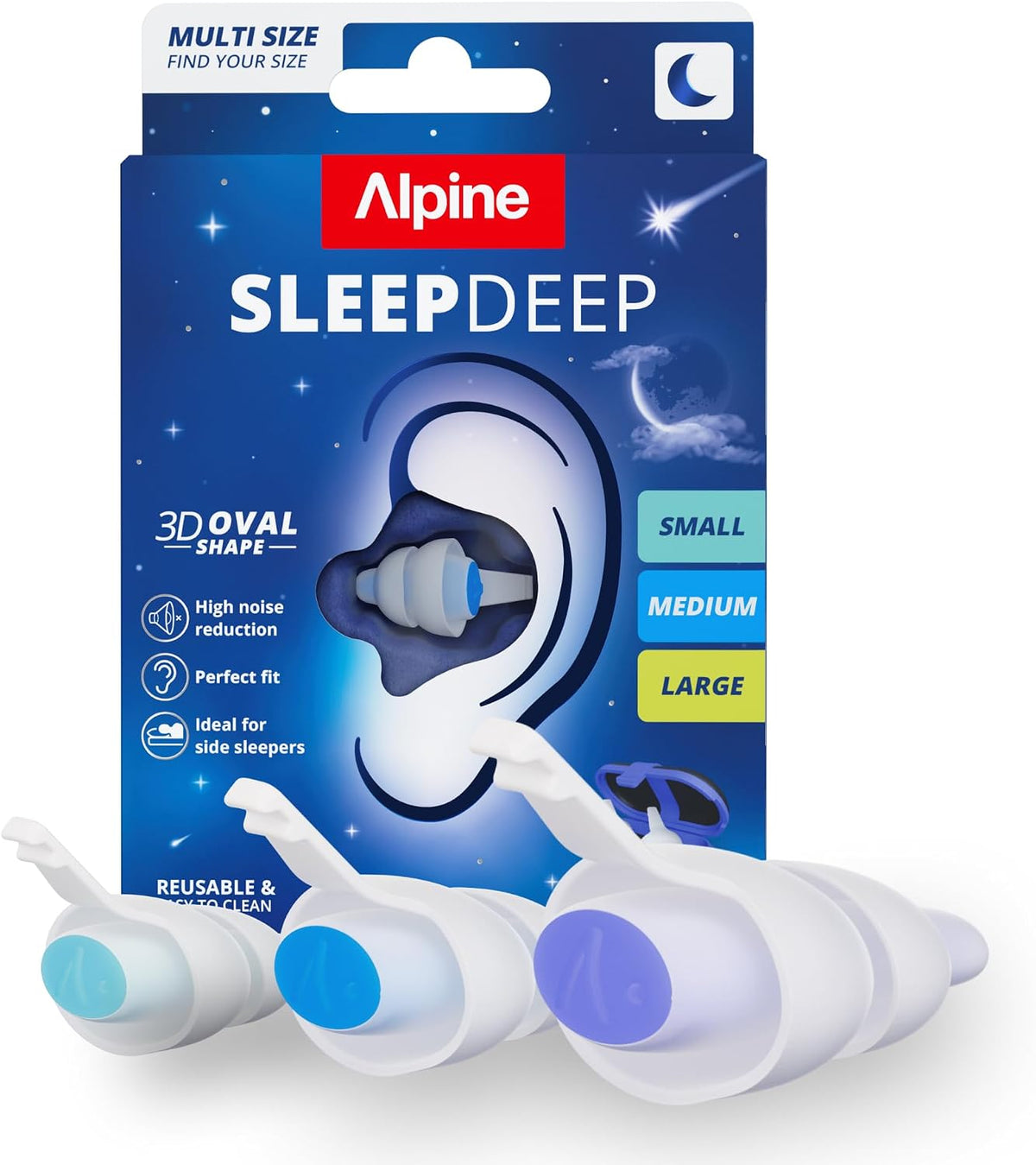 Alpine SleepDeep Reusable Sleeping Earplugs