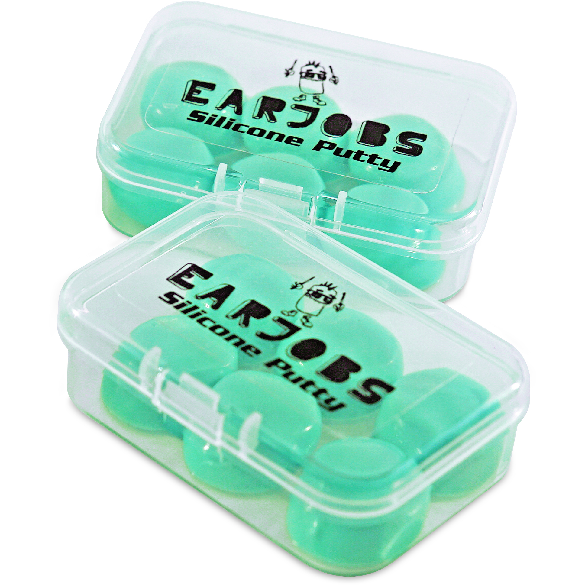 earjobs silicone putty earplugs for swimming and sleeping 6 pairs standard pack