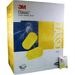 Box - 3M™ Classic Uncorded Ear Plug (200 Pairs | Pillow Pack | SLC80 23dB, Class 4)