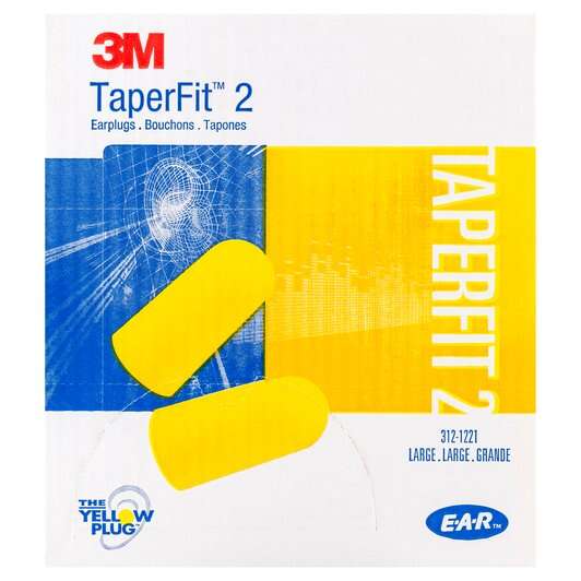 Box - 3M™ E-A-R™ TaperFit™ 2 Large Uncorded Earplugs (200 Pairs | SLC80 26dB, Class 5)