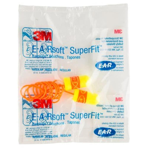 Box - 3M™ EARsoft™ SuperFit™ Regular Corded Earplugs (200 Pairs | SLC80 24dB, Class 4)