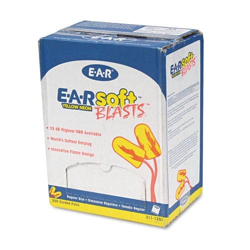 Box - 3M™ E-A-Rsoft™ Yellow Neon Blasts™ Uncorded Earplugs (100 Pairs | SLC80 23dB, Class 4)
