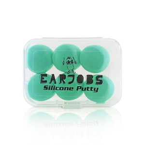 earjobs silicone putty soft green ear plugs for sleep, swimming