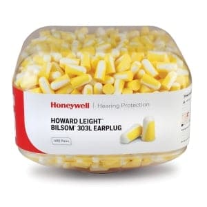 Canister Howard Leight 303L Pre-Filled Large Ear Plugs (2 Canisters, 400 Pairs each | SLC80 22dB, Class 4)