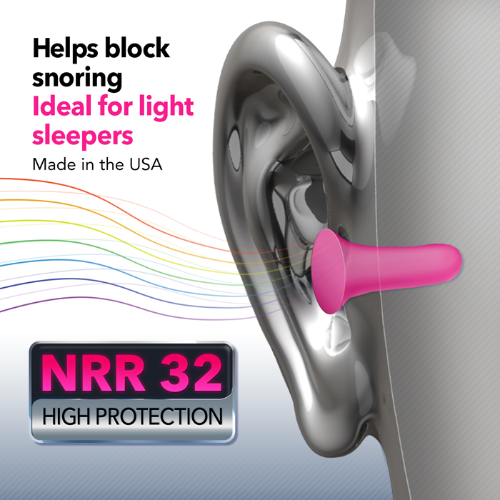 Hearos Sleep Pretty in Pink Ear Plugs (NRR 32 | 100 Pairs)