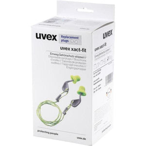 Box - Uvex Xact-Fit Corded Ear Plugs (50 Pairs | SLC80 22dB, Class 4)