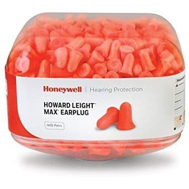 Canister Howard Leight MAX Pre-Filled Ear Plugs (2 Canisters, 400 Pairs each | SLC80 26dB, Class 5)