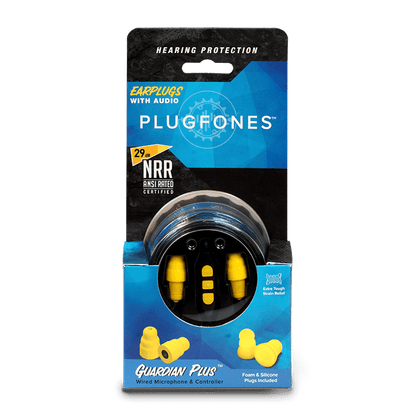 Plugfones® Guardian™ Earplug-Earphone Hybrids (NRR 27/29)
