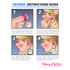Hearos Sleep Pretty in Pink Ear Plugs (NRR 32 | 100 Pairs)