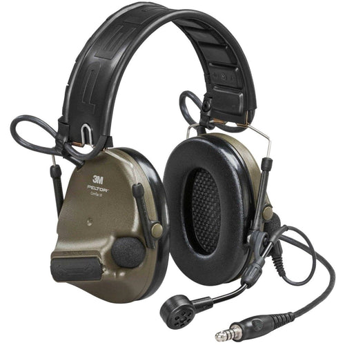 3M™ Peltor™ ComTac™ XPI Green Headband Headset (Flex Mic | NATO J11 Connector | SLC80 27dB, Class 5)