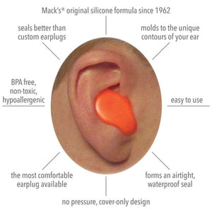 Macks Snore Mufflers™ Silicone Putty Ear Plugs (NRR 22 | 6 Pairs)