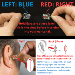 EARasers Musicians Ear plugs instructions