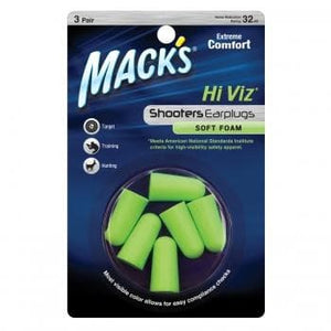 Macks Shooters Hi Viz Soft Foam Ear Plugs for Hunting
