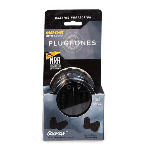 Plugfones® Guardian™ Earplug-Earphone Hybrids (NRR 27/29)