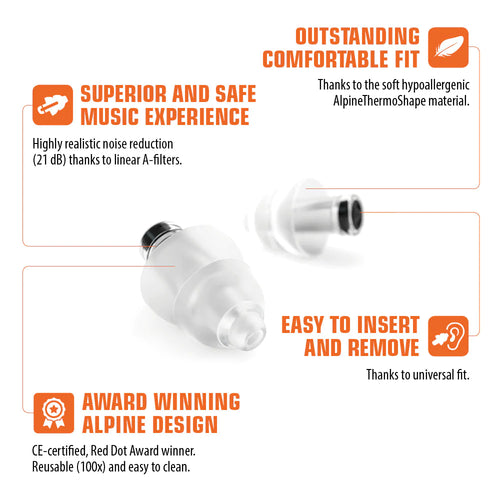Alpine Partyplug Pro™ Natural Music Earplugs