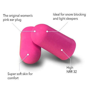 Hearos Sleep Pretty in Pink Ear Plugs (NRR 32 | 100 Pairs)