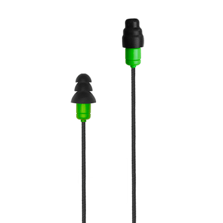 Plugfones™ Protector Plus Industrial Earplug-Earphone Hybrids with In-Line Mic (NRR 27/29)