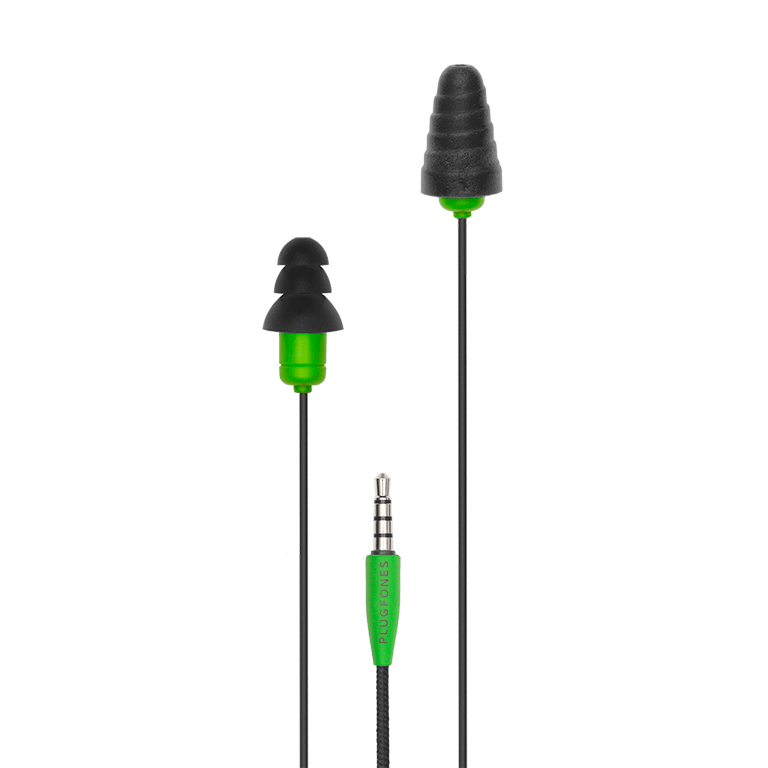 Plugfones® Protector™ Industrial Earplug-Earphone Hybrids (NRR 27/29)