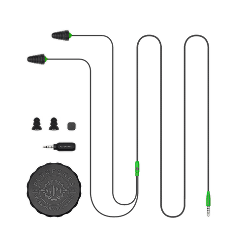 Plugfones® Protector™ Industrial Earplug-Earphone Hybrids (NRR 27/29)